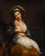 Elisabeth LouiseVigee Lebrun Madame Vigee Le Brun et sa fille oil on canvas
